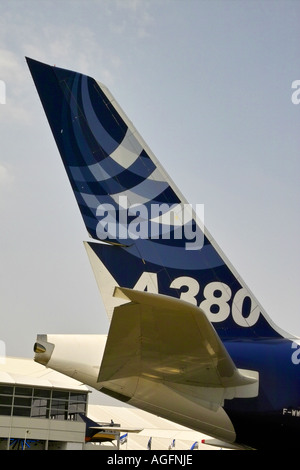 Queue-avion Airbus A380 de l'assemblée Banque D'Images