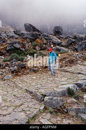 La Bolivie El Cumbre balades touristiques sur Inca Banque D'Images