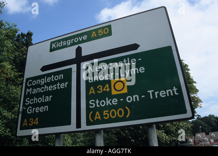 Panneau de signalisation de l’A50 Banque D'Images