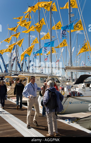 Southampton Boat Show 2007 Marina et pontons Banque D'Images