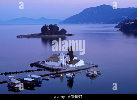 Couvent de Vlachernas, Péninsule de Kanoni, Corfou, Grèce Banque D'Images