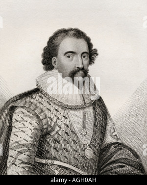 William Herbert, 3e comte de Pembroke, 1580 - 1630. Noble anglais, politicien et courtier. Fondateur de Pembroke College, Oxford. Banque D'Images