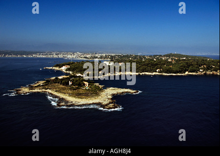 Vue aérienne de Cap Antibes France Banque D'Images