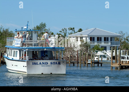 Star ferry de l'île à l'Île Pine de chou sur la touche Sound SW Florida fl USA de Punta Gorda Banque D'Images