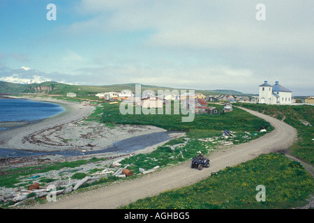 USA Îles Aléoutiennes en Alaska l'île Umnak Nikolski village natal de la mer de Béring Banque D'Images