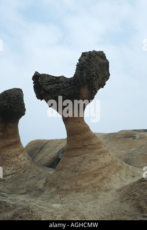 Rock formations, Taïwan, Yeliou parc géologique Banque D'Images