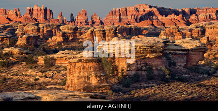 Les Aiguilles Canyonlands National Monument sud Utah Banque D'Images
