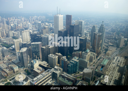 Paysage urbain de Toronto vu de la Tour CN, Canada Banque D'Images