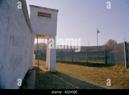 Au musée le village Modlareuth un vestige du mur qui divise l'Allemagne Banque D'Images