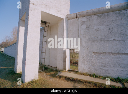 Au musée le village Modlareuth un vestige du mur qui divise l'Allemagne Banque D'Images