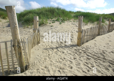 Plage de Doogort sur Achill Island, comté de Mayo, République d'Irlande Banque D'Images