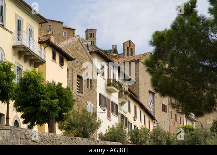 Vieux Centre-ville. Cortona, Arezzo, Italie Banque D'Images