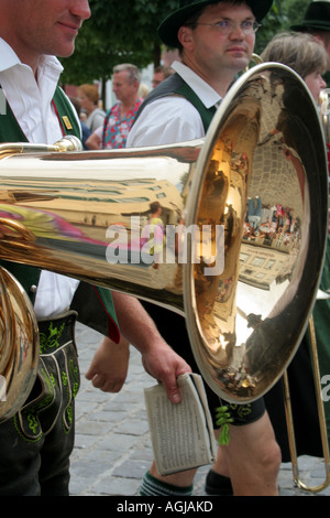 Fanfare bavaroise de Bad Tolz Tubiste Allemagne Bavière Banque D'Images