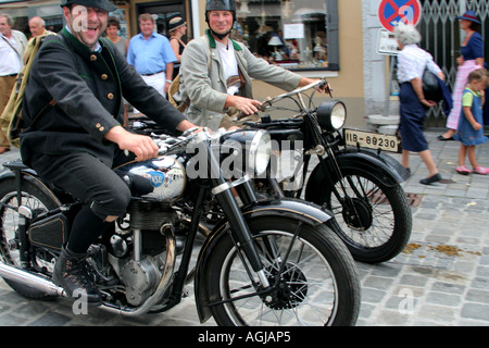 Oldtimer moto NSU Allemagne Bavière Bad Tolz Banque D'Images
