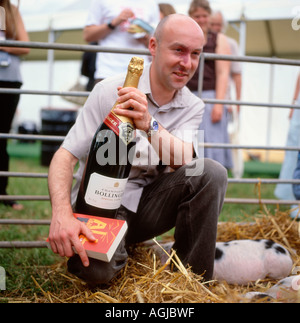 Auteur Christopher Brookmyre lauréat du prix Bollinger Everyman Wodehouse pour la fiction comique au Hay Festival 2006, Royaume-Uni Banque D'Images