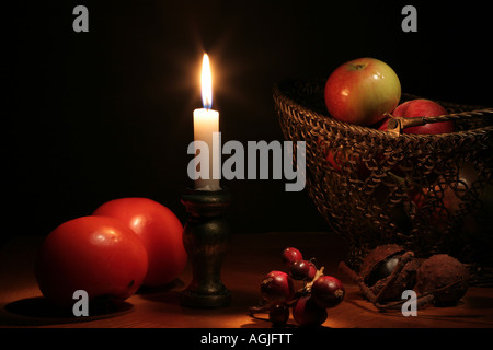 Nature morte avec fruits et légumes Banque D'Images