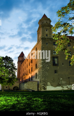 Soirée au château de Bratislava, Bratislava, République slovaque, de l'Europe Banque D'Images