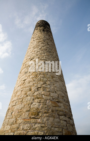 Levant cheminée calcinateur Mine préservé par le National Trust et situées près de St Just à Cornwall Banque D'Images