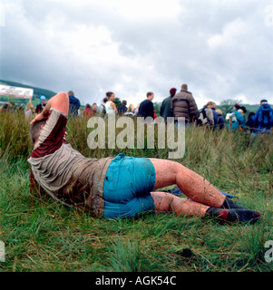 Le monde Bog snorkelling championships est organisé chaque année dans un pays de Galles tourbière de Waen Rhydd, Llanwrtyd Wells, Powys, Wales, UK KATHY DEWITT Banque D'Images