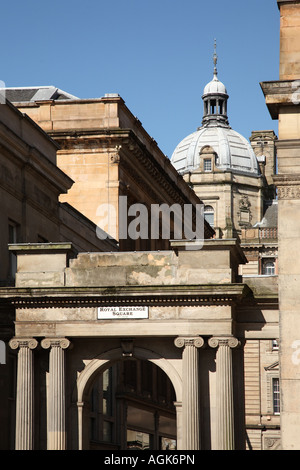 Détail de bâtiment Royal Exchange Square, Glasgow, Ecosse Banque D'Images