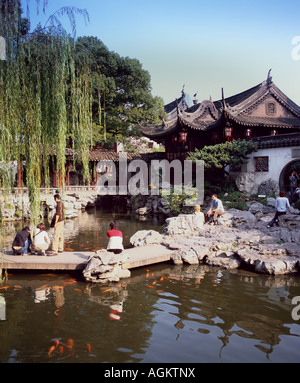 Le Jardin Yu ou Yuyuan Garden (Jade) la vieille ville de Shanghai Chine Banque D'Images