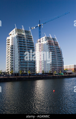 NV Bâtiments, Salford Quays, Manchester Banque D'Images
