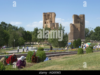 L'Ouzbékistan, Shakhrisabz, Ak Seraï, Blanc, palais, Banque D'Images