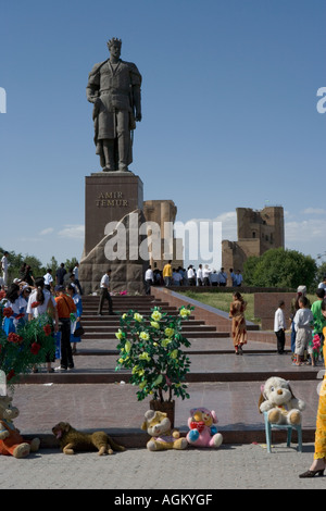 L'Ouzbékistan, Shakhrisabz, Ak Seraï, Blanc, palais, Banque D'Images