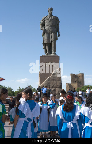 L'Ouzbékistan, Shakhrisabz, Ak Seraï, Blanc, palais, Banque D'Images