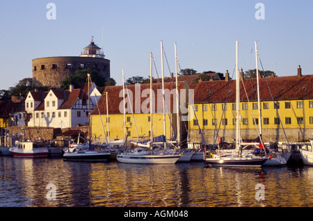 Le port de plaisance à Christianso Island près de Bornholm Danemark Banque D'Images