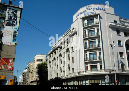 Bucuresti, Cala Victoriei, Athenee Palace Hilton Hotel Banque D'Images