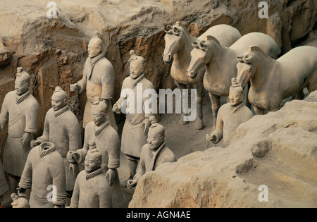 Une partie de l'Armée de terre cuite à Xian en Chine Banque D'Images