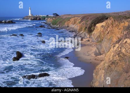 Pigeon Point Lighthouse le long de la côte californienne Banque D'Images