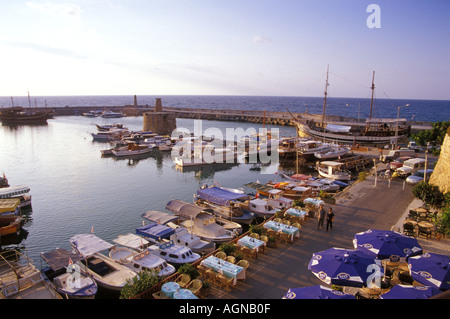 Vieux port de Girne (Kyrenia) Keryneia, Chypre du Nord Banque D'Images