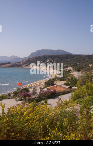 Dh Paradise Beach LA BAIE DE KAMARI KOS GRÈCE Sandy bay beach Bulle Banque D'Images