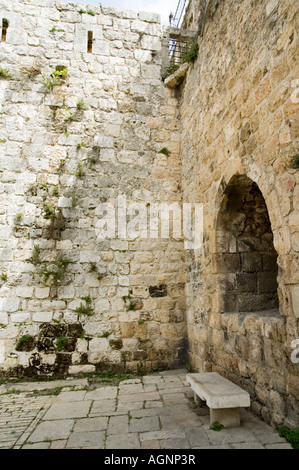 Israël Jérusalem Porte de Sion en Nabi Daoud dans les murs entourant la vieille ville les murs près de la porte de l'intérieur Banque D'Images