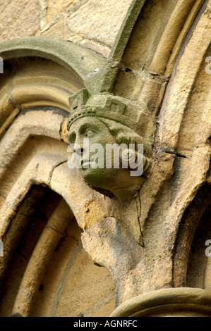 Détail de la façade de l'église cathédrale de St Peter St Wilfrid Diocèse de Ripon Leeds North Yorkshire Banque D'Images