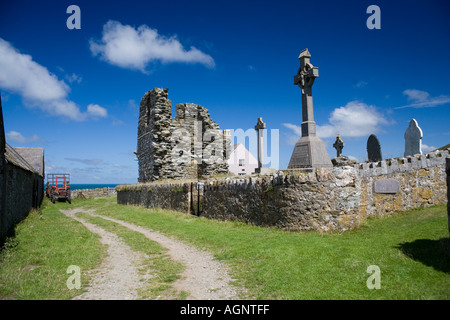 Treizième siècle Abbaye Augustinienne de St Mary's Bardsey island North Wales United Kingdom Banque D'Images