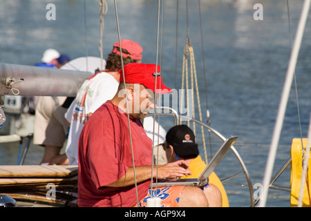 Préparatifs de Port Huron à Mackinac Voilier Race Banque D'Images