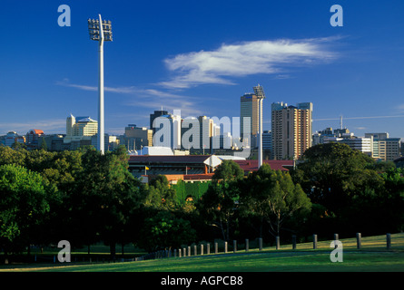 L'Australie l'Australie du Sud La Ville d'Adelaïde et Oval Cricket Ground de la lumière s Vision Lookout Banque D'Images