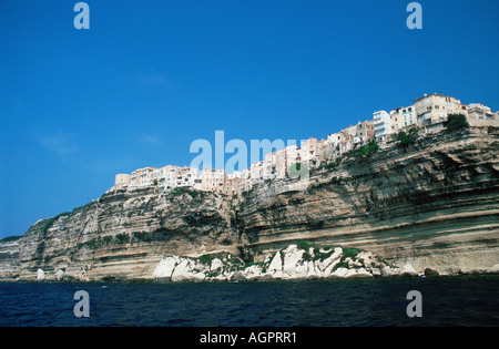 Craie Côte / Bonifacio / Kreidefelsenkueste Banque D'Images