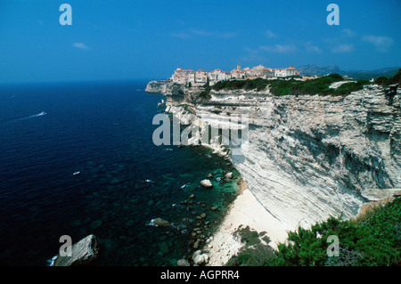 Craie Côte / Bonifacio / Kreidefelsenkueste Banque D'Images