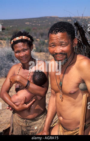 L'Afrique du Sud, Western Cape, famille Bushman, Kagga Kamma Banque D'Images