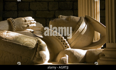 Leweston Memorial, Abbaye de Sherborne, Dorset, England, UK Banque D'Images