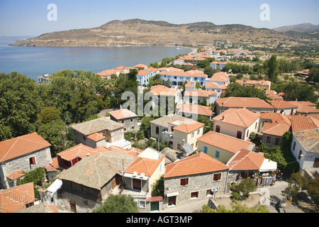 L'île de Lesbos Grèce Petra Banque D'Images