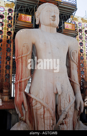 Statue de Bahubali79981 VMM Sravanbelagola Bangalore Karnataka Inde Banque D'Images