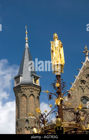 La cour intérieure et le Binnenhof Knight s Hall à La Haye dans la province de Hollande-méridionale Pays-Bas Banque D'Images