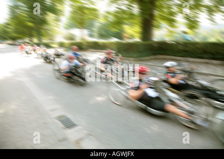 Rollstuhlmarathon international Marathon en fauteuil roulant Banque D'Images