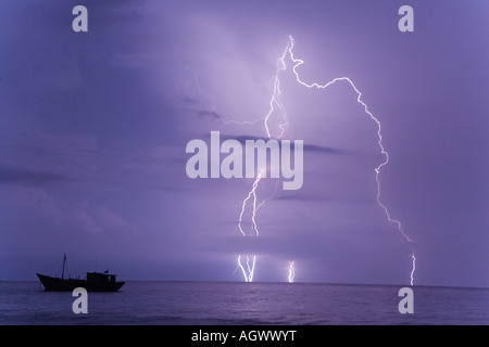 Orage sur les caraïbes Banque D'Images