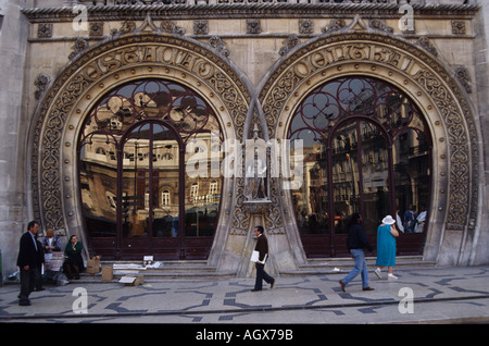 La gare Rossio Lisbon Banque D'Images